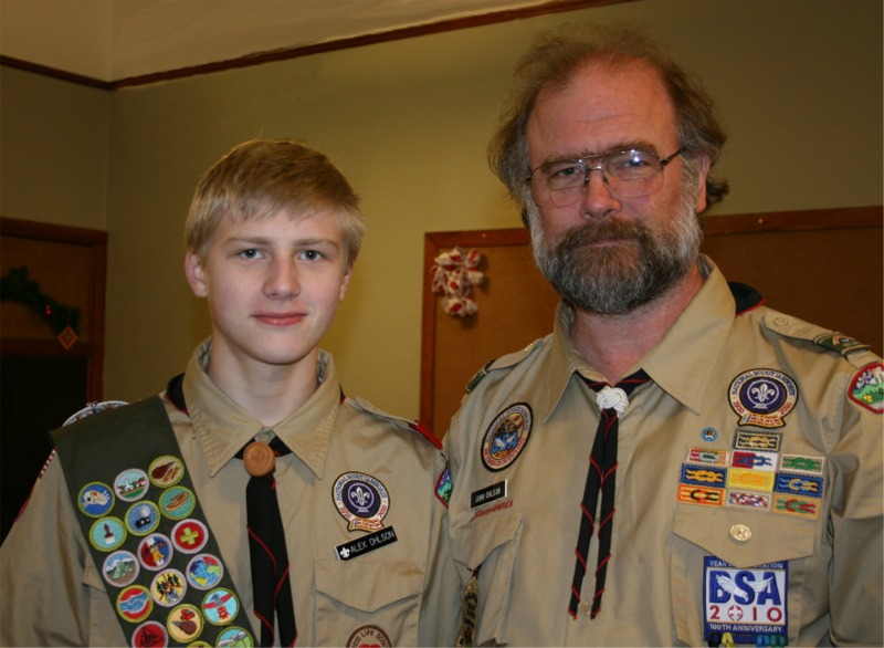 Eagle Scouts #1 Alex Ohlson and #2 Jesse Long