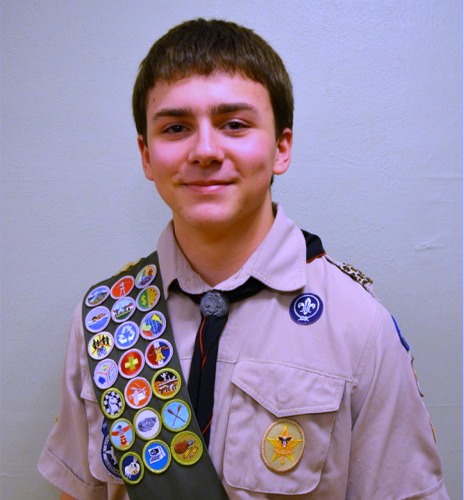 Eagle Scouts Daniel Crone, Ian Collins and Jarrett Siler