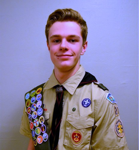 Eagle Scouts Daniel Crone, Ian Collins and Jarrett Siler