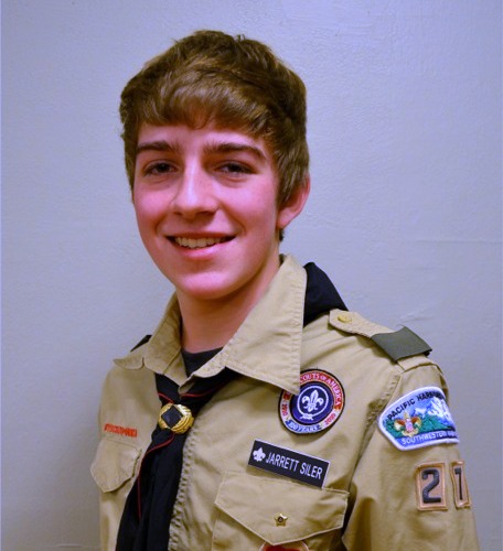 Eagle Scouts Daniel Crone, Ian Collins and Jarrett Siler