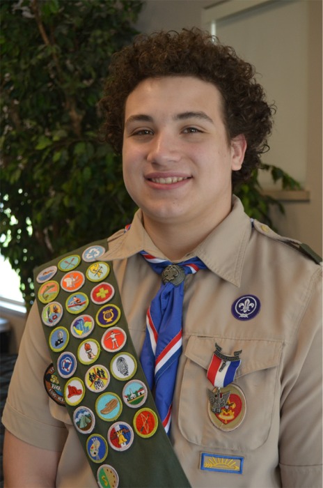 Eagle Scouts Brenden Rivera, Jackson Plymale and Everett Ruuska