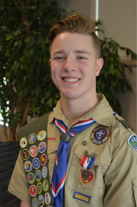 Eagle Scouts Brenden Rivera, Jackson Plymale and Everett Ruuska